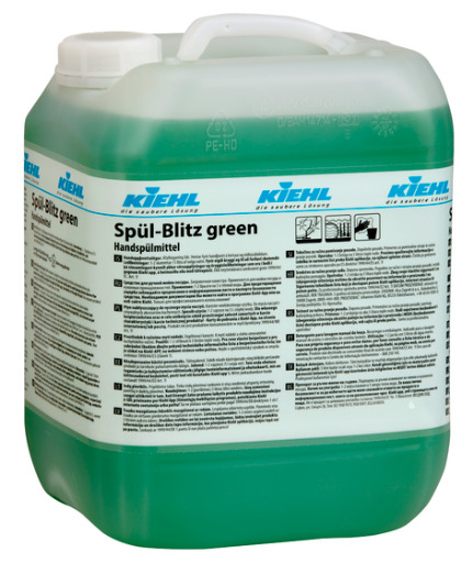 Засіб для ручного миття посуду з підсилювачем блиску KIEHL Spul-Blitz green, 10 л